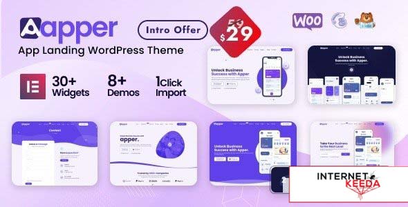 Apper v2.0.7 - WordPress Multi-concept App Landing Page Theme 68175